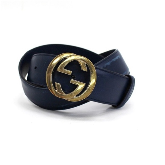 Navy authentic Gucci belt - Picture 3 of 4